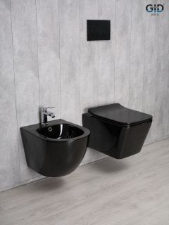 Унитаз подвесной Gid Tr2144BL 62224Y черная глянцевая 52x36x33.5